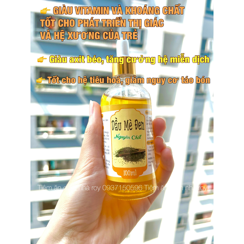 Dầu mè cho bé ăn dặm từ 6 tháng tuổi 100ml