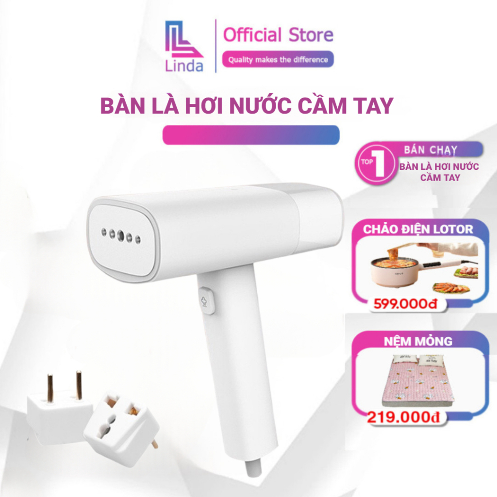 Bàn là hơi nước cầm tay Xiaomi GT 306 công suất 1200W bàn ủi nhỏ gọn tiện lợi cho gia đình