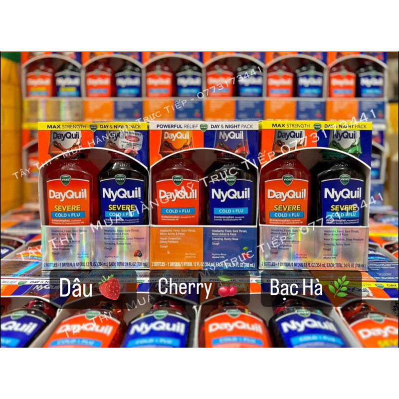 Date 2025 Set 3 Chai Siro V.ic.ks DayQuil & NyQuil Cold & F.lu Se.vere 1.06L