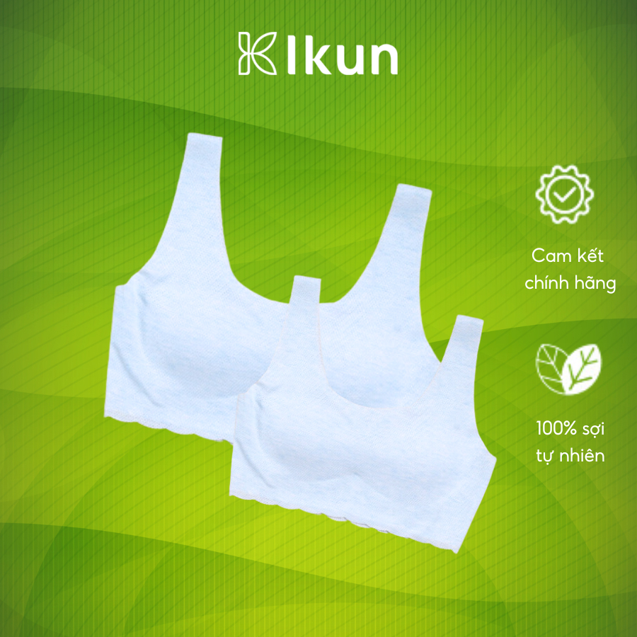Combo 2 áo lót học sinh mút mỏng, không đường may IKun - ADT01