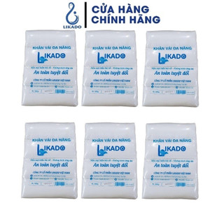 Khăn khô đa năng likado cho bé dạng cuộn nhỏ 500g kích thước 18x20cm (5 cuộn tặng 1)