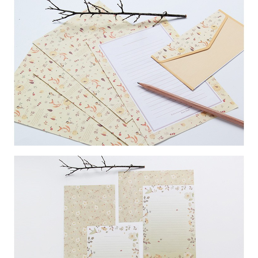 Bộ Phong Bì Và Giấy Viết Thư Phong Cách Ngọt Ngào, Retro Lãng Mạn