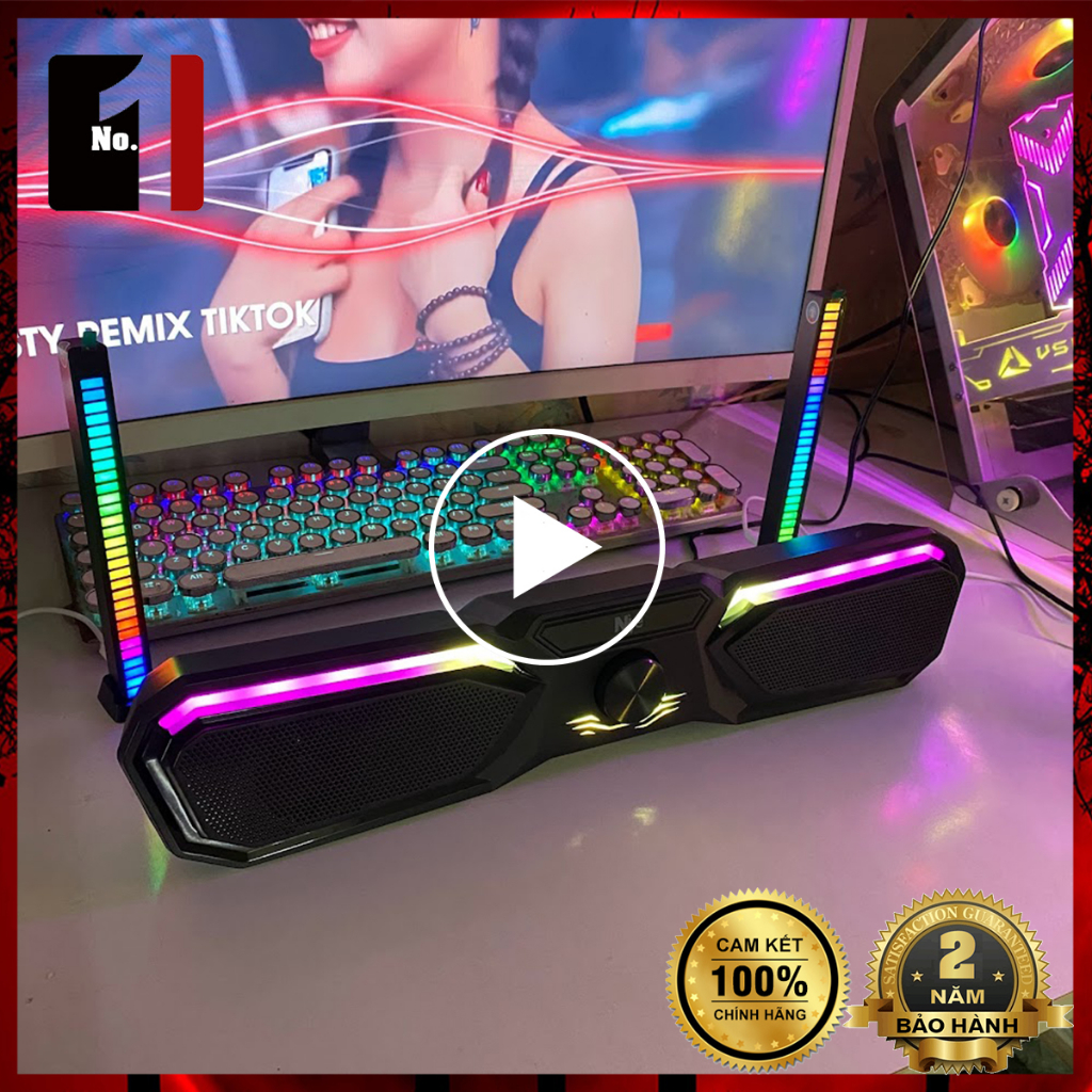 Loa Thanh Gaming Soundbar Bluetooth Để Bàn Niye DNX-NM28 Led Rgb Loa Máy Tính Bass Mạnh Âm Thanh Hay