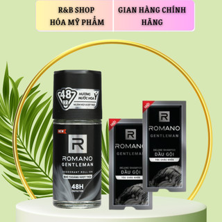 ROMANO LĂN KHỬ MÙI NAM GENTLEMAN TẶNG 2 GÓI DẦU GỘI 5ML