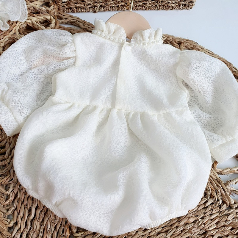 Body Ren Nhật Trắng Tay Dài Bé Gái 3 - 12kg Mềm Mại