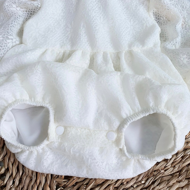 Body Ren Nhật Trắng Tay Dài Bé Gái 3 - 12kg Mềm Mại