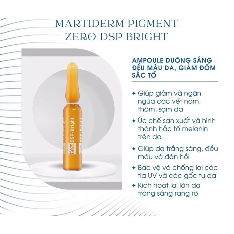 MartiDerm Pigment Zero DSP Bright làm sáng da