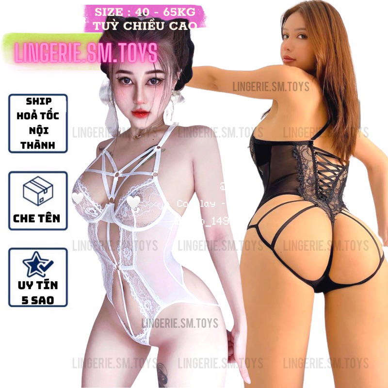 QR1409 - 14117 Bodysuit Ren Dây Cám Dỗ | Nội Y Cao Cấp Sexy | Bodysuit Lace Cut Out | Cosplay Sexy