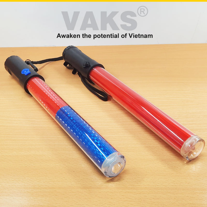 Gậy đèn phân luồng giao thông - Gậy đèn led chỉ huy giao thông HJ360R-DC - dùng pin sạc