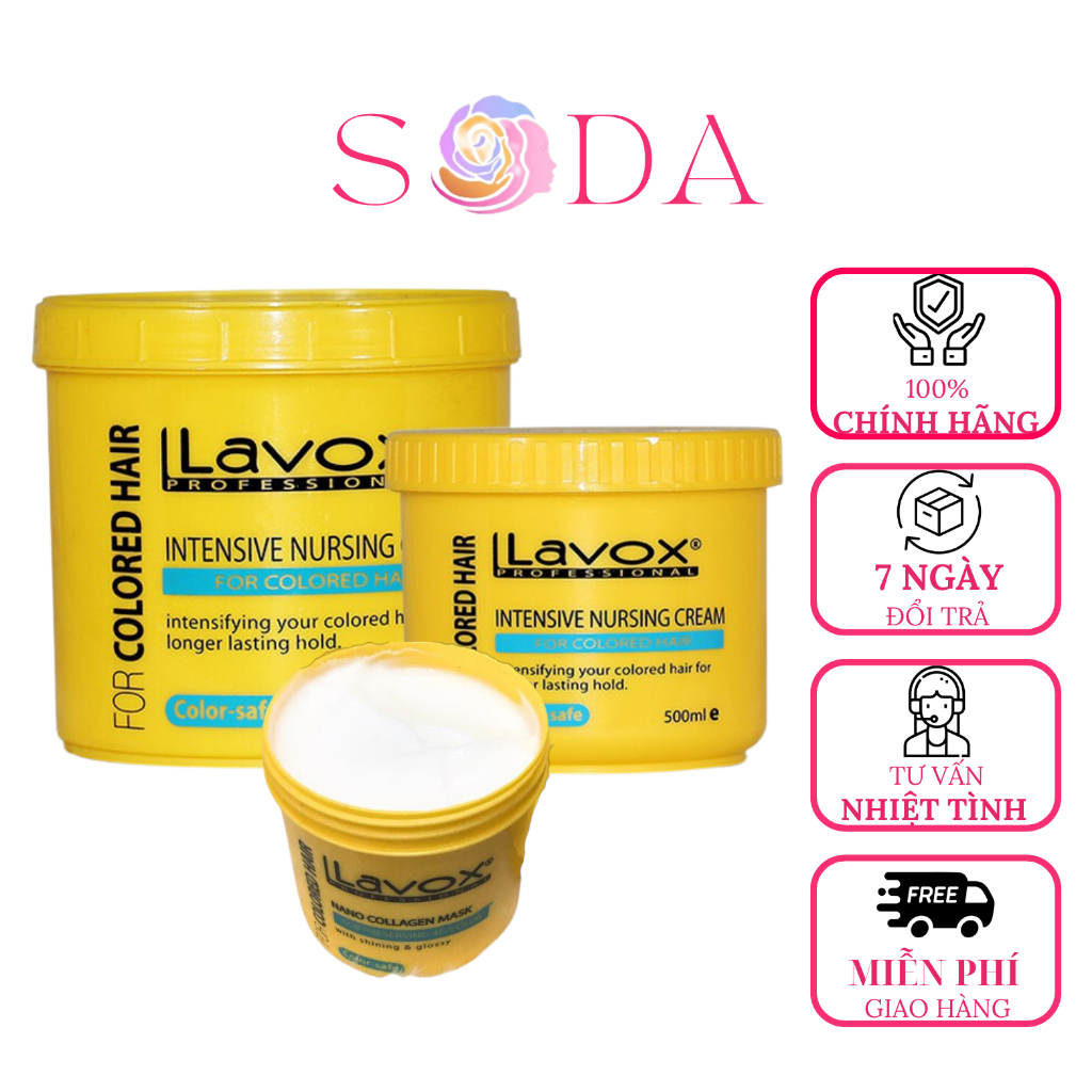 Kem hấp dầu LAVOX COLORED HAIR dành cho tóc nhuộm 1000ML