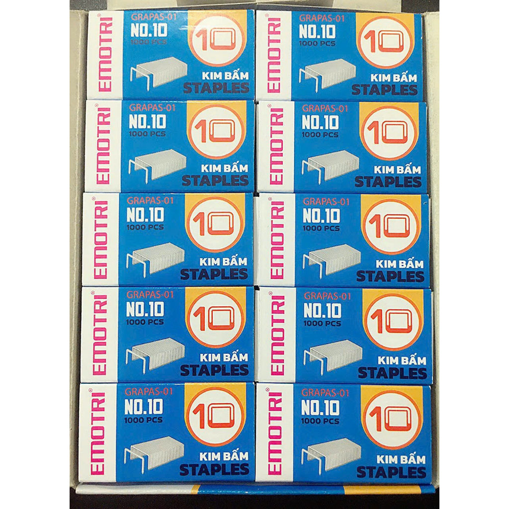 Hộp 20 gói kim bấm số 10 EMOTRI GRAPAS-01