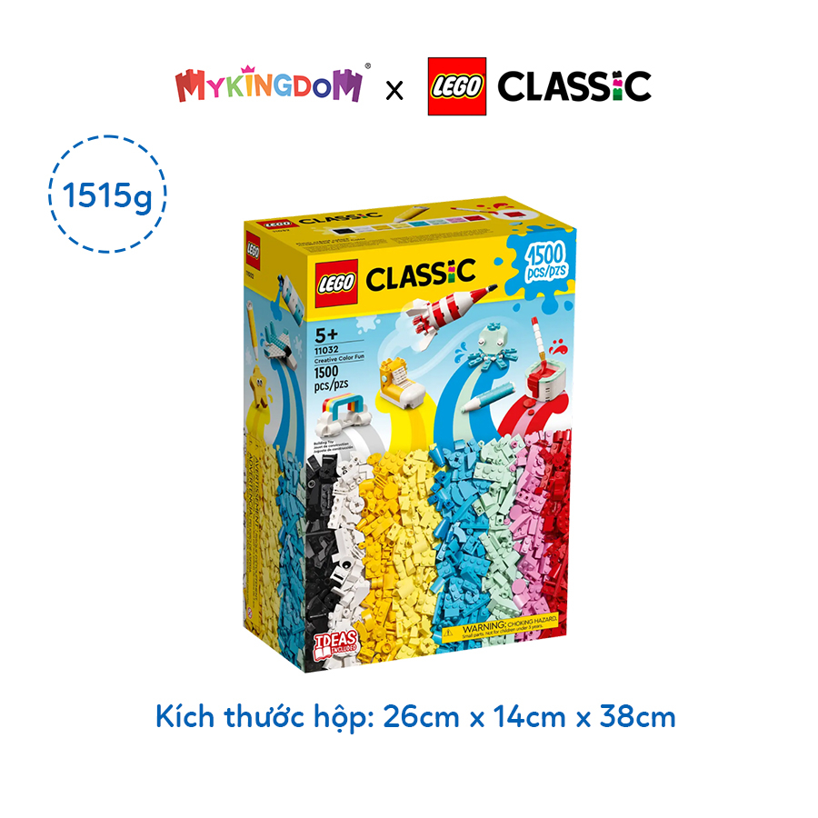 Đồ Chơi Lắp Ráp Gạch Classic Sáng Tạo 1500 Chi Tiết LEGO CLASSIC 11032