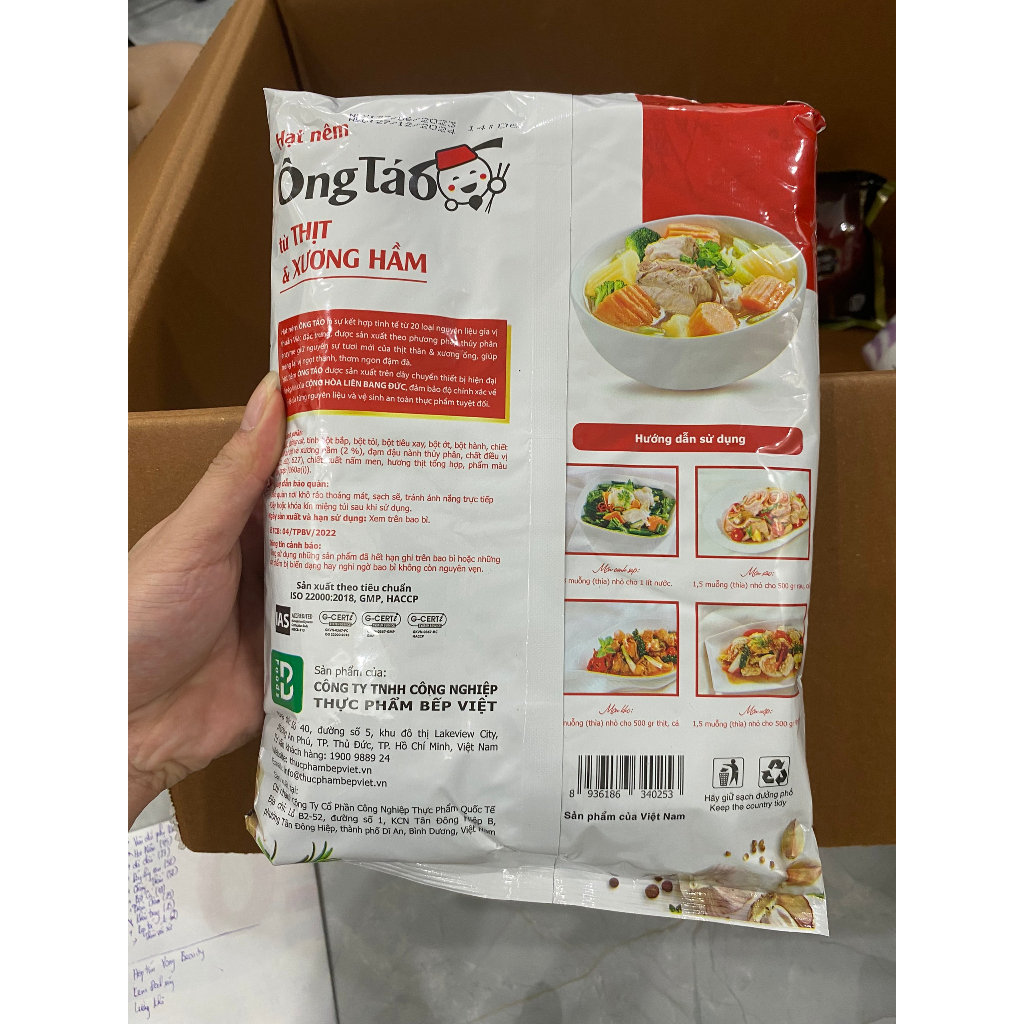 Hạt nêm Ông Táo làm từ thịt và xương hầm túi 1kg