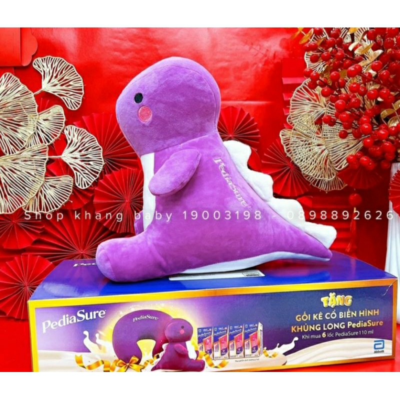 Gối chữ u biến hình khủng long pediasure cho bé