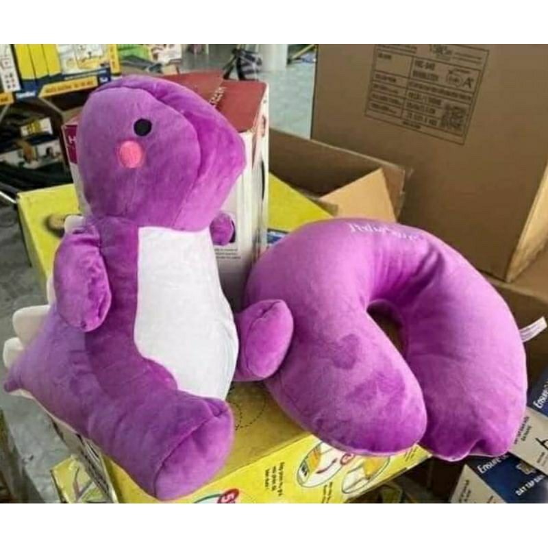 Gối chữ u biến hình khủng long pediasure cho bé