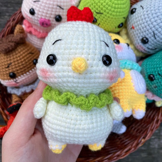 Móc khoá len 12 con giáp,Thú bông móc len handmade