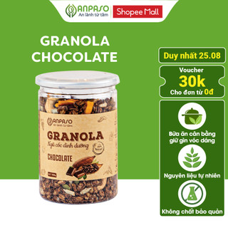 Granola Siêu Hạt Vị Chocolate Anpaso Ăn Kiêng, giảm Cân,eat Clean Bổ Sung Dinh Dưỡng, Tốt Cho Tim Mạch 300g