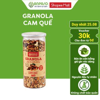 Granola Vị Cam Quế Siêu Hạt Anpaso Ăn Kiêng,Giảm Cân,eat Clean Bổ Sung Dinh Dưỡng, Tốt Cho Tim