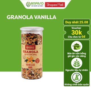 Granola Vị Vanilla Siêu Hạt Anpaso Ăn Kiêng, Giảm Cân,eat Clean, Tốt Cho Tim Mạch 500g