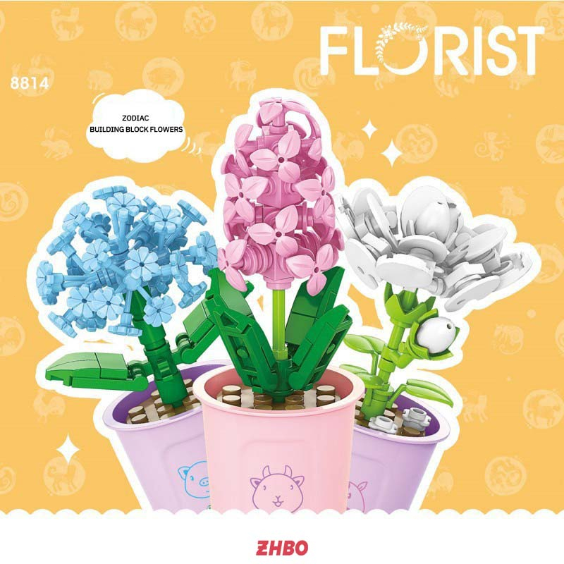 Bộ đồ chơi lắp ráp Lego Hoa chậu cây trang tri nhà cửa Hoa Mô hình đồ chơi trang trí nội