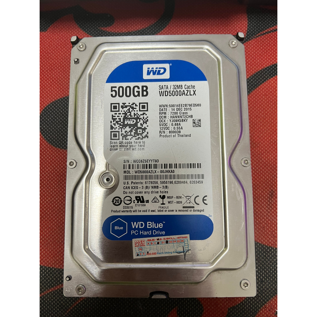 HDD 500Gb Toshiba/ WD/ Seagate hàng tháo máy