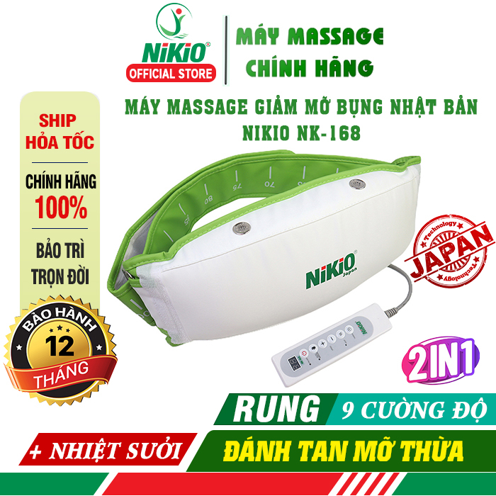 Máy Massage Giảm Mỡ Bụng Nhật Bản Nikio NK-168 - Chính Hãng