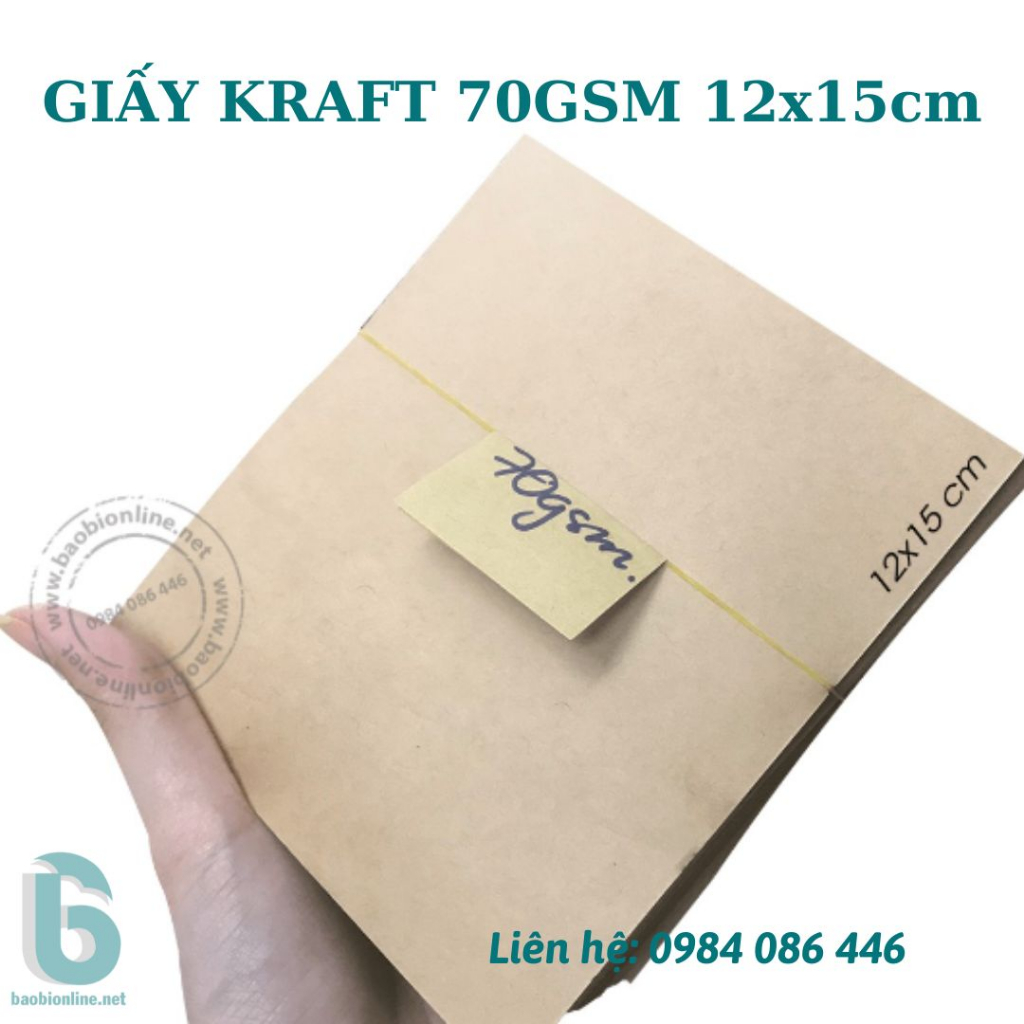 XẤP 50 - 100 TỜ GIẤY KRAFT 12X15 CM DÙNG LÀM GIẤY NOTE, GÓI QUÀ, DECOR, ... -  BAOBIONLINE