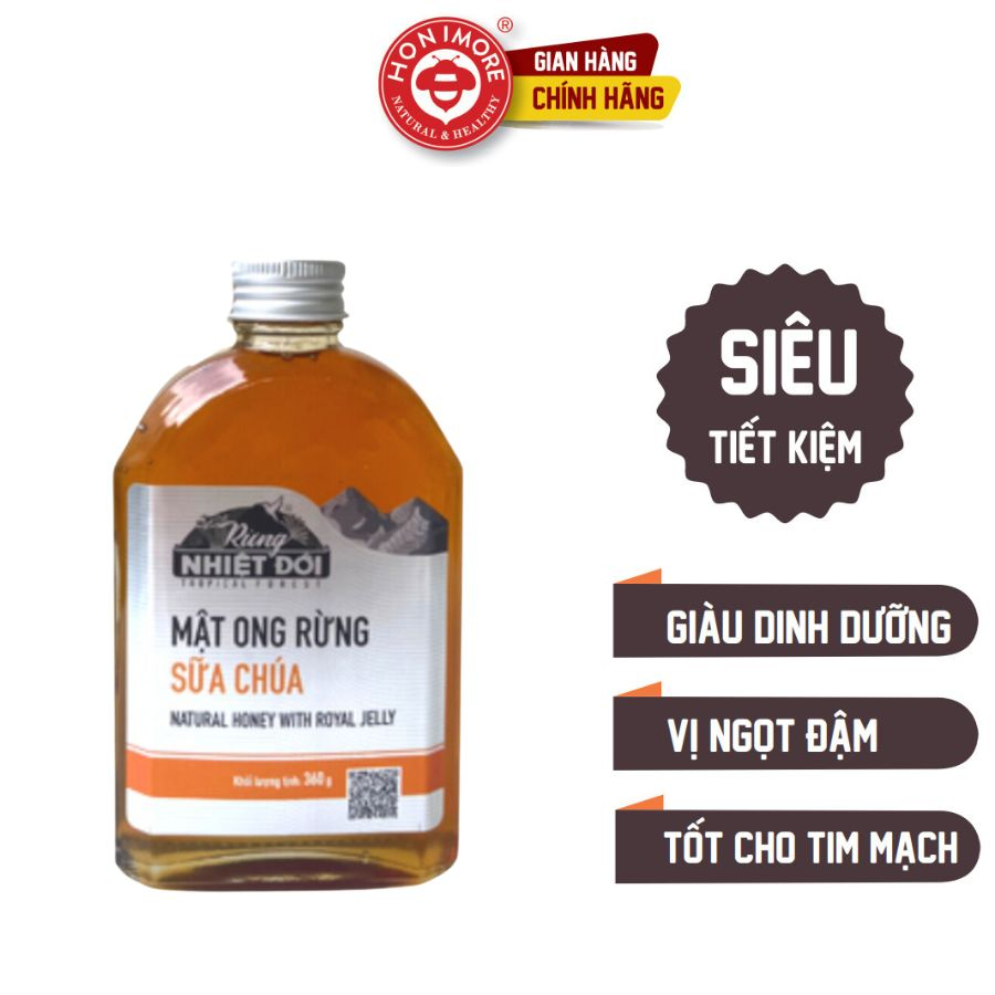 Mật ong rừng sữa chúa – Rừng Nhiệt Đới 360g/chai - mật ong nguyên chất, tăng đề kháng