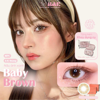 Baby Brown/ Sky Blue/ Mune Brown lens cận mắt kính áp tròng trong veo tự nhiên filter không viền có độ style Hàn Quốc