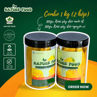 [COMBO 2 HỘP - 1KG] XOÀI SẤY DẺO MUỐI ỚT + XOÀI SẤY DẺO NGUYÊN VỊ NATURE FOOD