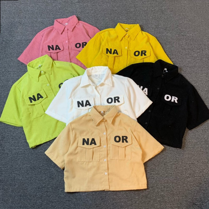 Áo sơ mi nhung NaOr NGẮN