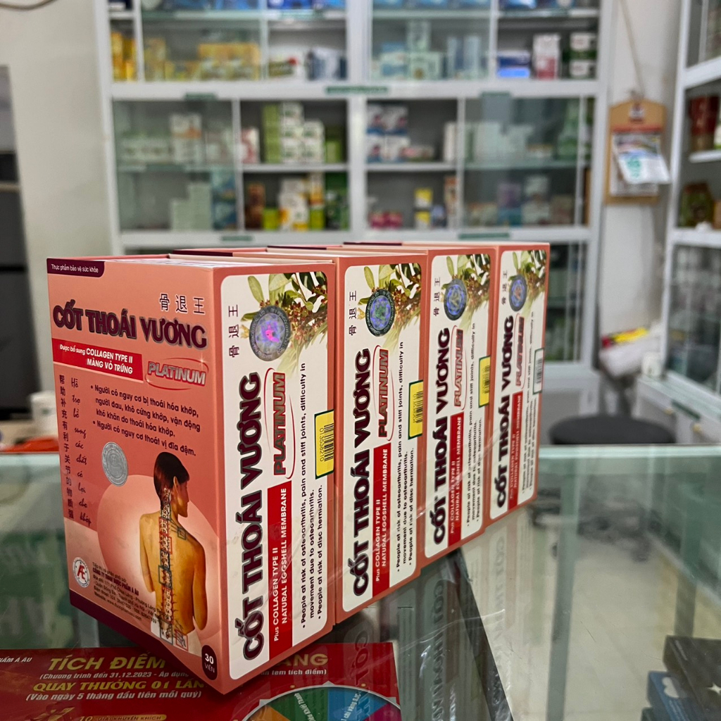 Cốt Thoái Vương Platinum - Hỗ trợ xương khớp, thoái hóa, đau vai gáy từ thảo dược - Hộp 30 viên
