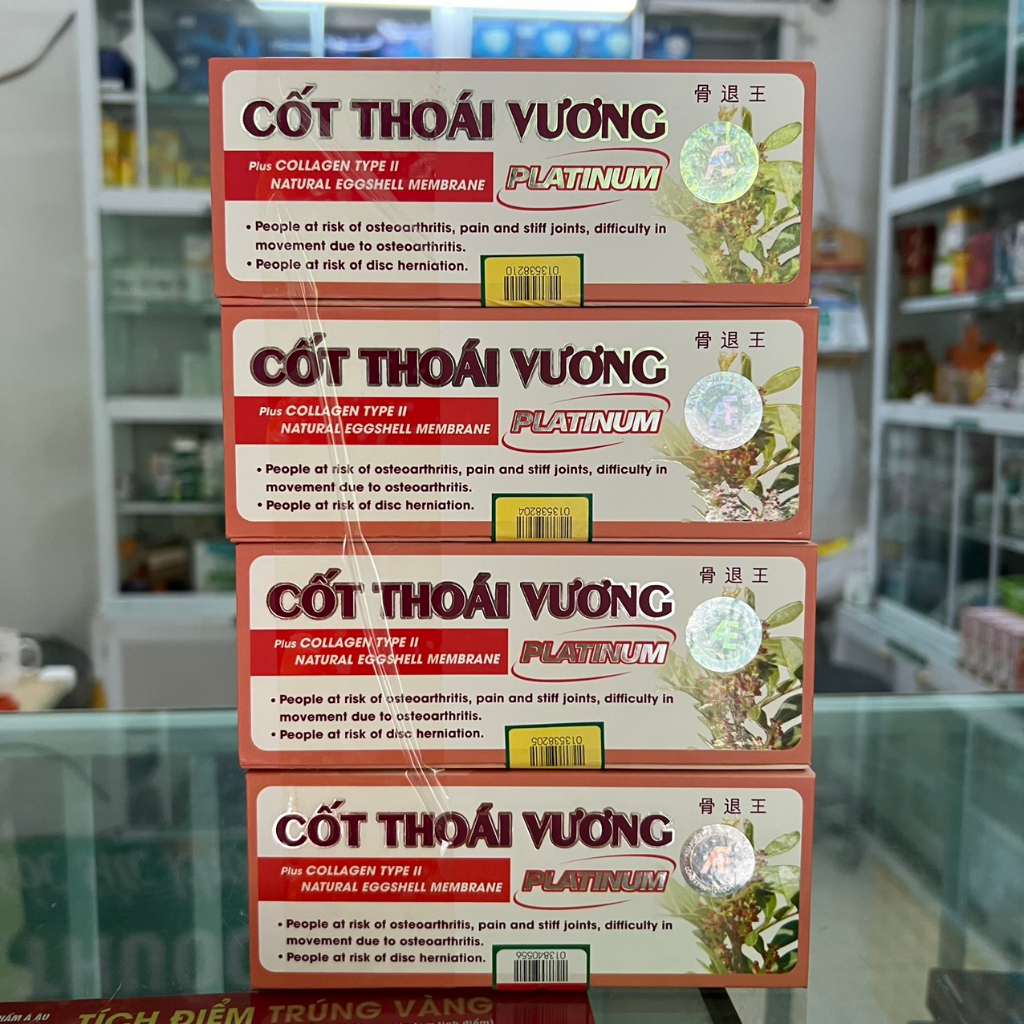 Cốt Thoái Vương Platinum - Hỗ trợ xương khớp, thoái hóa, đau vai gáy từ thảo dược - Hộp 30 viên