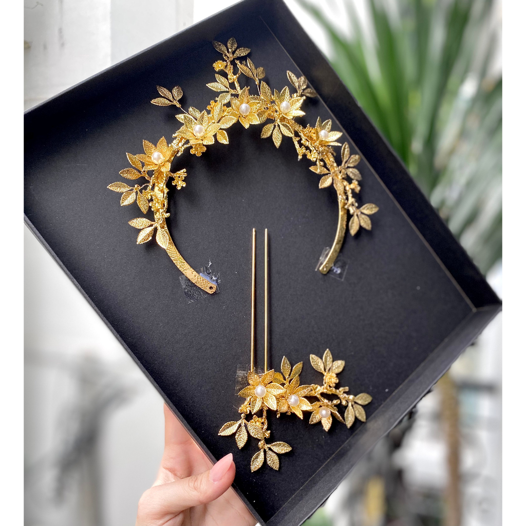 Set Kiềng và Trâm cài tóc cô dâu