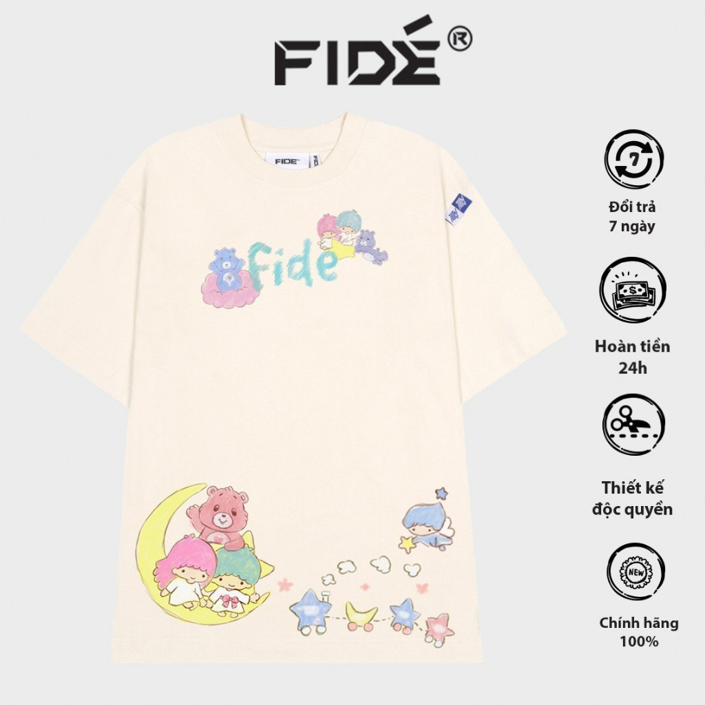 Áo thun GẤU CARE FIDE phông trơn nam nữ cổ tròn FIDE CARE BEAR 04