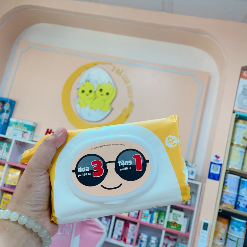 Khăn ướt Agi không mùi gói 100 tờ