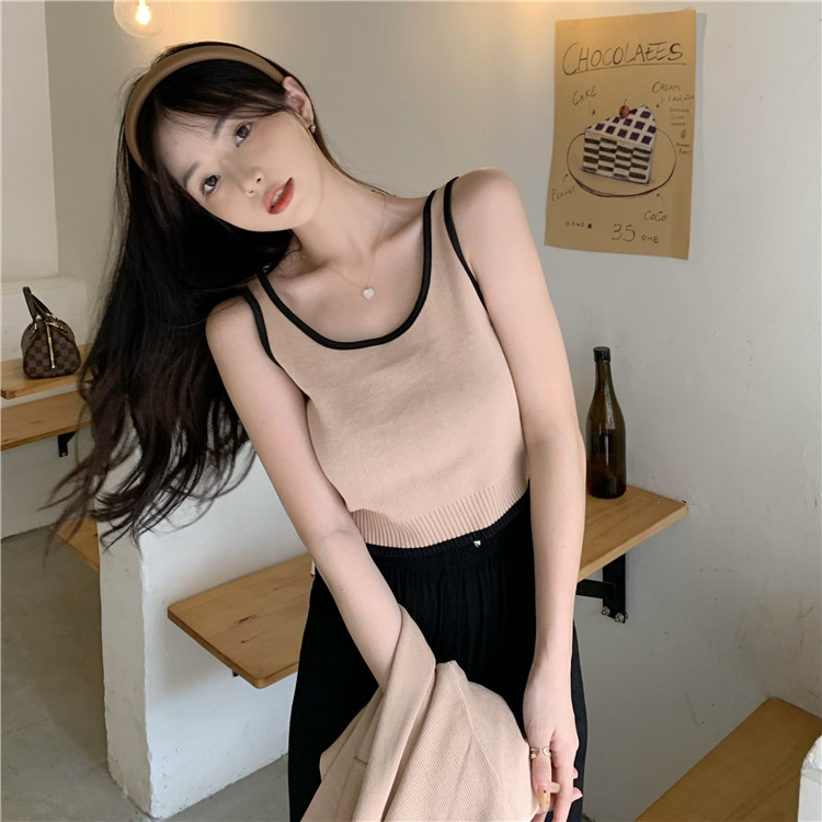 Áo croptop set 2 chi tiết phối túi kẻ viền Forly siêu hot FG127