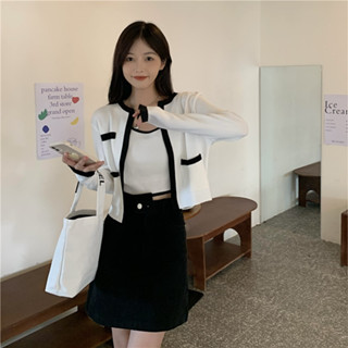 Áo croptop set 2 chi tiết phối túi kẻ viền Forly siêu hot FG127