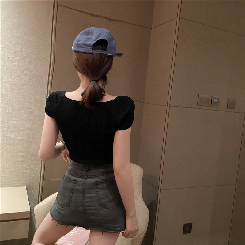 Áo cup ngực FORLYVN tay ngắn ôm body quyến rũ cho nữ FG125