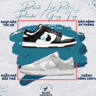Giày NK Dunk Low cực hot, Authentic, Full box, Giày thể thao Dunk Low Đen Trắng/ Trắng Xám Cổ thấp