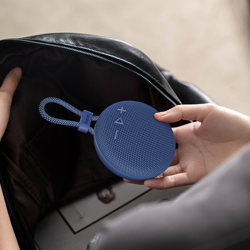 Loa bluetooth Hoco BS60 không dây V5.2 âm thanh TWS chế đội ghép đôi 2 loa, cắm thẻ nhớ TF, đài FM có dây treo