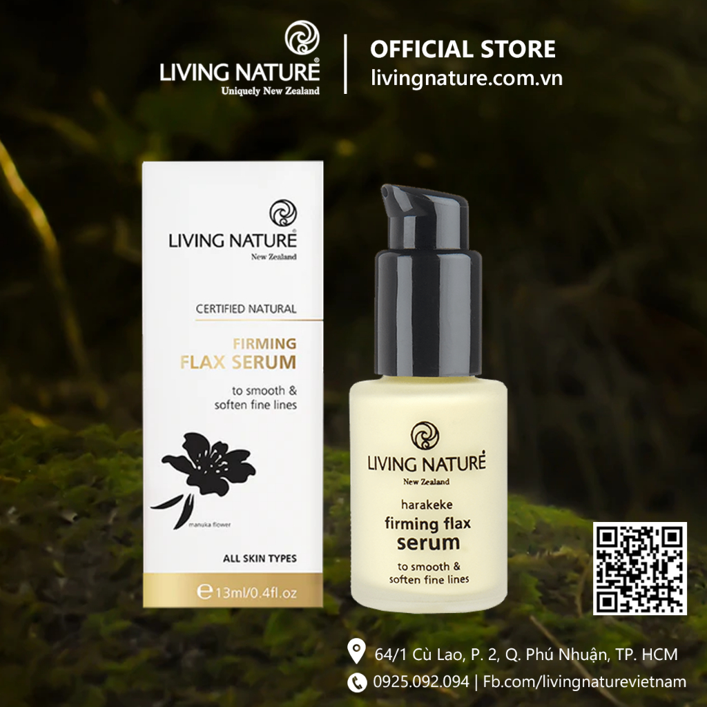 Serum chống lão hóa, săn da Living Nature Firming Flax Serum 13ml