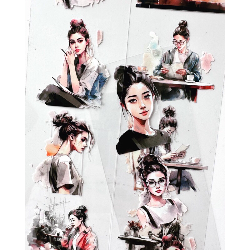 𝓑𝓾𝓵𝓵𝓮𝓽𝓳𝓸𝓾𝓻𝓷𝓪𝓵𝟏𝟏𝟓 ✿ Băng dính "Bun Girl" mẫu cô gái gương mặt phúng phính, rõ nét, đa dạng trang trí sổ