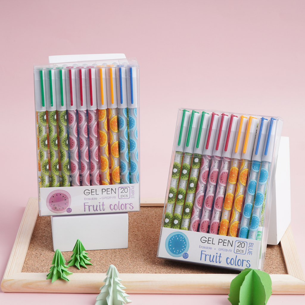 Bút Gel Xóa Được CLASSMATE Fruit Ngòi 0.5mm, Viết Gel Hai Màu Xanh Tím Dành Cho Học Sinh GP02-FR