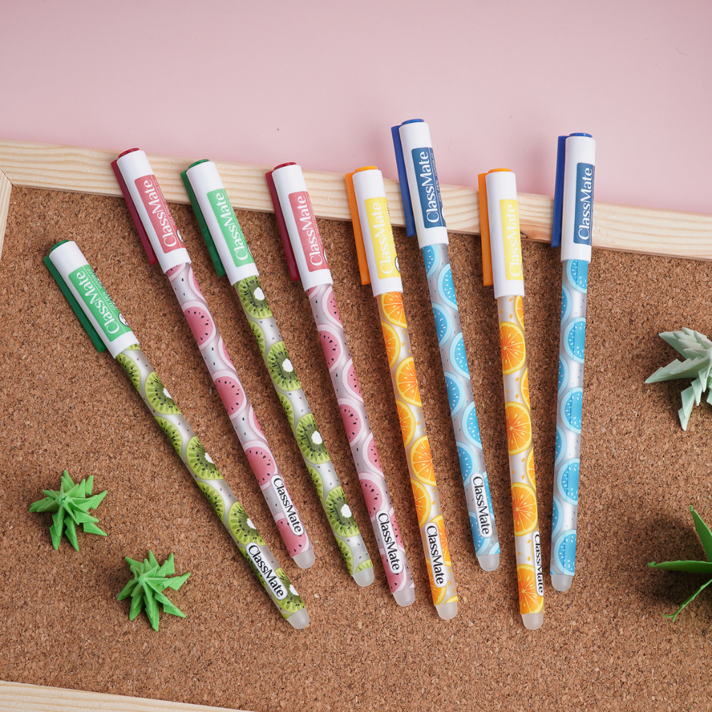 Bút Gel Xóa Được CLASSMATE Fruit Ngòi 0.5mm, Viết Gel Hai Màu Xanh Tím Dành Cho Học Sinh GP02-FR