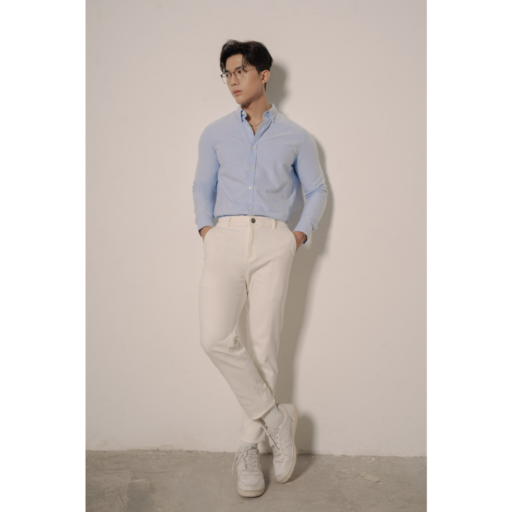 Quần Jeans Dài Nam Cao Cấp Jeans White Trouser 01 BY COTTON