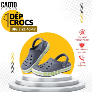 Dép unisex crocs bayaband màu xám big size - dép nam crocs size lớn 45 46 47 48