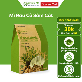 Mì Hữu Cơ Giảm Cân Organic Rau Củ Sâm Cát Anpaso, Eat Clean, Ăn Chay, Không Chiên Nóng, Tốt Cho Tiêu Hóa 300g