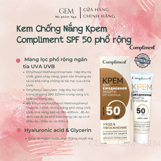 Kem chống nắng phổ rộng Compliment