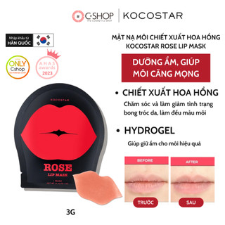Mặt Nạ Môi Hàn Quốc Chiết Xuất Hoa Hồng Làm Mềm Môi KOCOSTAR ROSE LIP MASK (gói 1 miếng)